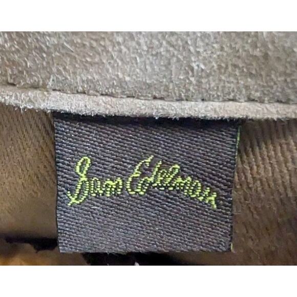 Sam Edelman LOUIE Taupe Suede Fringed Western Style Ankle Boots 7.5 Boho Preppy - Picture 5 of 7